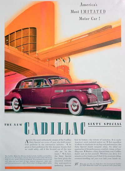 Anuncio del coche Cadillac Sixty Special, 1940 de Unbekannt