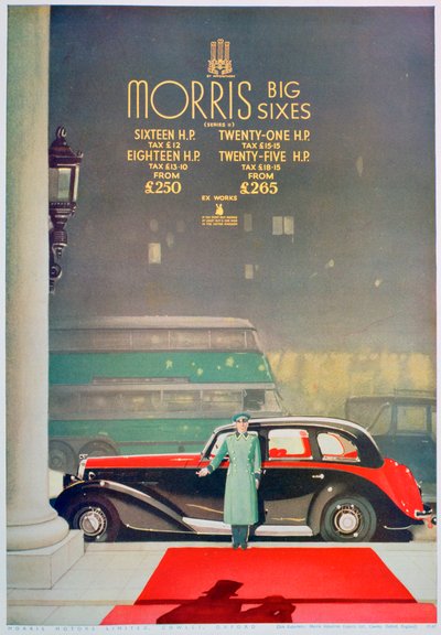 Anuncio del coche Morris Big Six, 1936 de Unbekannt