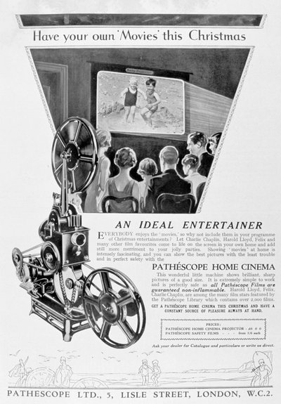 Anuncio para el cine en casa Pathescope, 1928 de Unbekannt