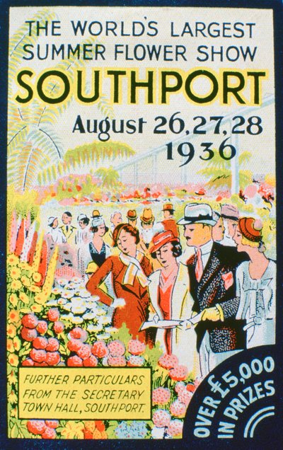 Anuncio para el Southport Flower Show, Lancashire, 1936 de Unbekannt