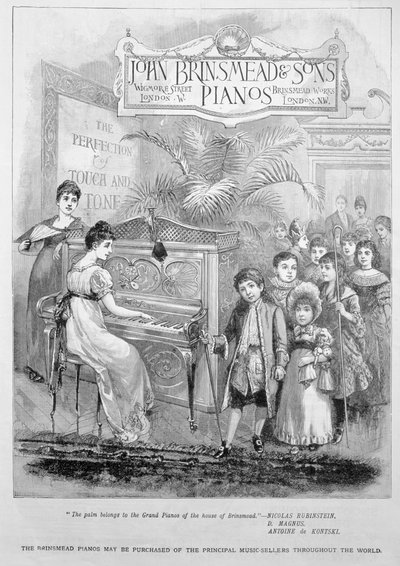 Anuncio de pianos Brinsmead, 1899 de Unbekannt