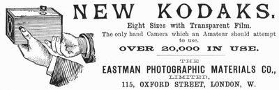 Anuncio de cámaras Kodak, 1890 de Unbekannt