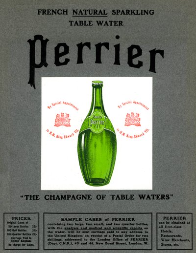 Anuncio de agua Perrier, 1905 de Unbekannt