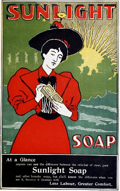Anuncio de jabón doméstico Sunlight, c1890 de Unbekannt