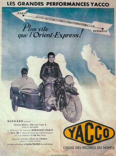 Anuncio de aceite de motor Yacco, 1936 de Unbekannt