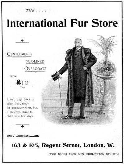 Anuncio para la Tienda Internacional de Pieles, 1901 de Unbekannt