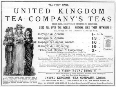 Anuncio de la Compañía de Té del Reino Unido de Unbekannt