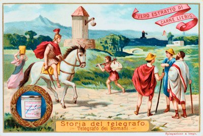 Telégrafo aéreo: torres de señales romanas antiguas, c1900 de Unbekannt