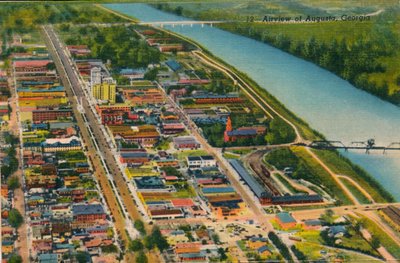 Vista aérea de Augusta, Georgia, 1943 de Unbekannt