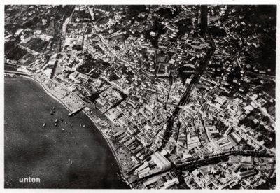Vista aérea de Funchal, Madeira, desde un Zeppelin, 1928-1933 de Unbekannt