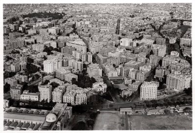 Vista aérea de El Cairo Nuevo, Egipto, desde un Zeppelin, 1931-1933 de Unbekannt