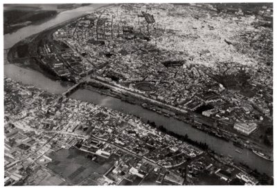Vista aérea de Sevilla, España, desde un zepelín, 1929-1933 de Unbekannt