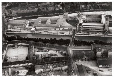 Vista aérea del Museo Alemán, Múnich, Alemania, desde un Zeppelin, c1931 1933 de Unbekannt