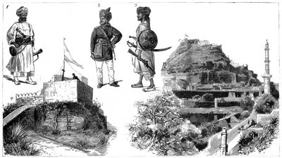 Afganos e imágenes de Hyderabad, India Central, 1888 de Unbekannt