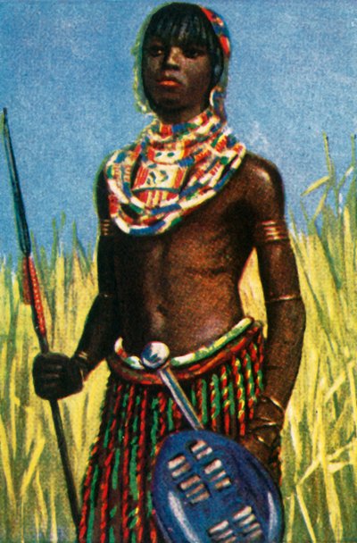 Guerrero africano, c. 1928 de Unbekannt