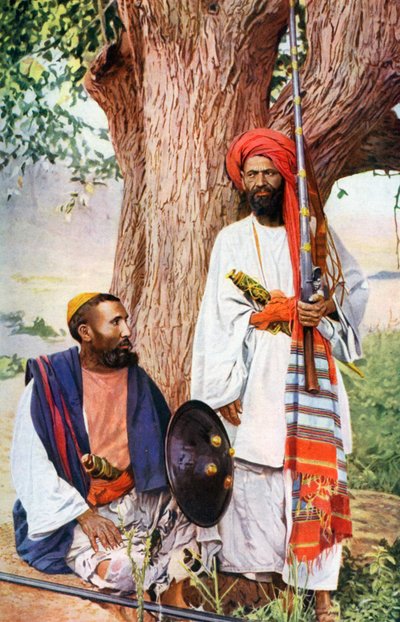 Tribus Afridis Pathan, guerra en las marchas del norte de India, India, 1922 de Unbekannt
