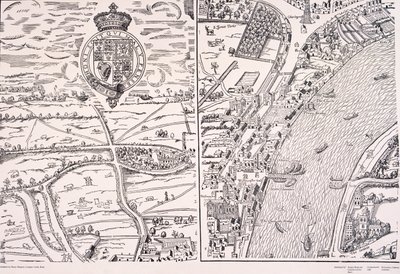 Mapa de Agas de Londres, c1561 de Unbekannt
