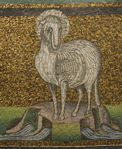 Agnus Dei, Bizantino, original de principios del siglo XX fechado en el siglo VI de Unbekannt