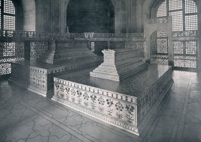 Agra, Tumbas de Mumtaz-I-Mahal y Shahjehan en el Taj de Unbekannt