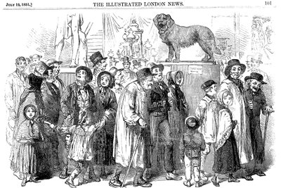 Trabajadores agrícolas y sus familias en la Gran Exposición de 1851 de Unbekannt