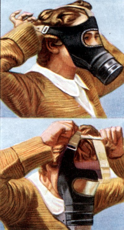 Precauciones contra ataques aéreos, tarjeta de cigarrillos, británica, 1938 de Unbekannt
