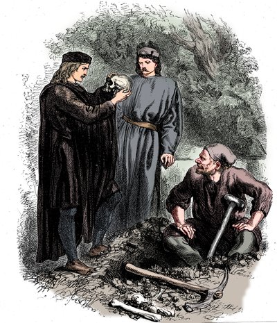¡Ay, pobre Yorick! Lo conocí, Horatio, c. 1850 de Unbekannt