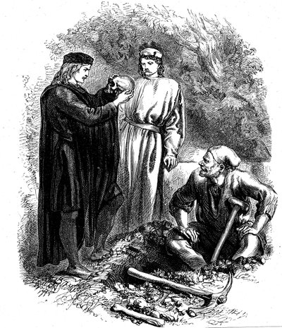 ¡Ay, pobre Yorick! Lo conocí, Horatio, c1850 de Unbekannt