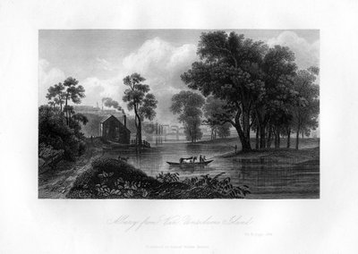 Albany desde la isla Van-Unsselaens, Estado de Nueva York, 1855 de Unbekannt