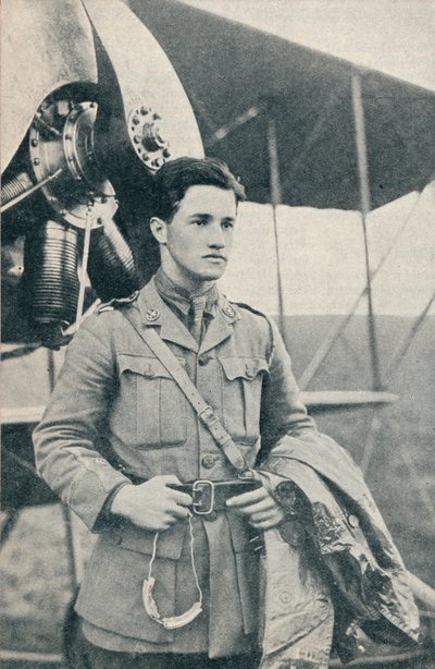 Albert Ball, piloto británico de la Primera Guerra Mundial y receptor de la Cruz Victoria, c1917 c1937 de Unbekannt