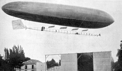 Alberto Santos-Dumont volando su dirigible número 10, 1903 de Unbekannt