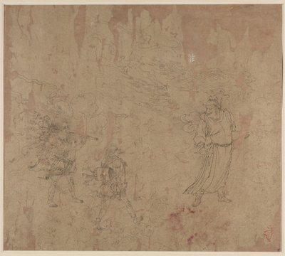 Álbum de temas taoístas y budistas: Procesión de deidades taoístas: Hoja 18, 1200s de Unbekannt