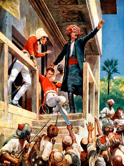 Alexander Burnes, diplomático escocés asesinado por afganos durante la Primera Guerra Anglo-Afgana, 1841 de Unbekannt