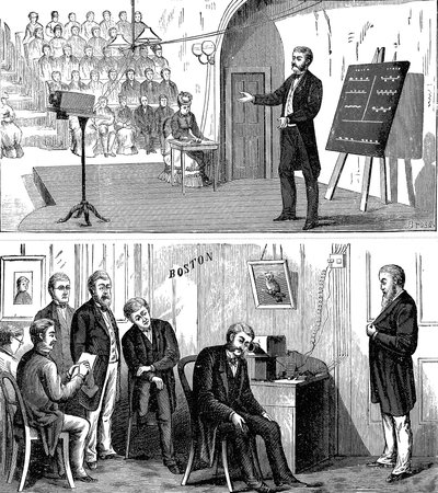 Alexander Graham Bell 1847-1922, inventor americano nacido en Escocia, 1877 de Unbekannt
