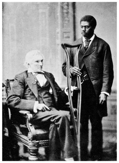 Alexander H Stephens, político estadounidense, y un sirviente, c1870s 1955 de Unbekannt