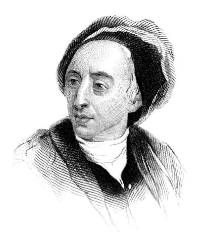 Alexander Pope, poeta inglés del siglo XVIII, c1850 de Unbekannt