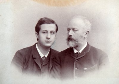 Alexander Siloti, pianista y director ruso, y Peter Tchaikovsky, compositor ruso, 1888 de Unbekannt