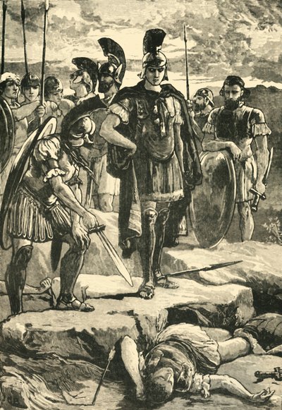 Alejandro y el cuerpo de Darío, 1890 de Unbekannt