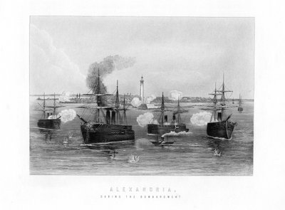 Alejandría, durante el bombardeo, 1882, siglo XIX de Unbekannt
