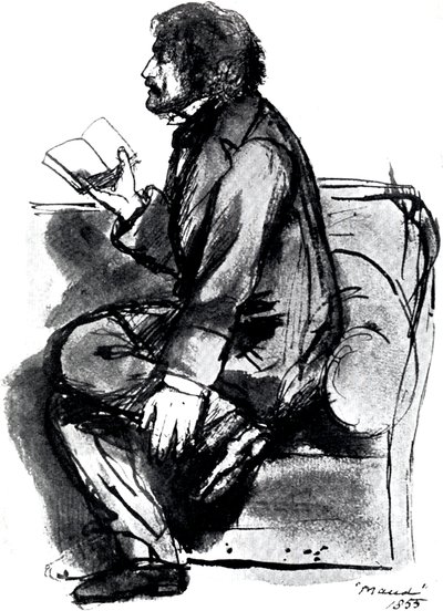 Alfred Tennyson, primer Barón Tennyson 1809-1892, poeta inglés, 1855 de Unbekannt