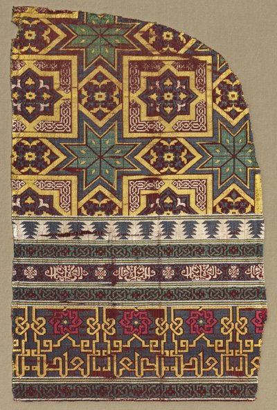 Fragmento colgante de la Alhambra con bandas decoradas, 1300s de Unbekannt