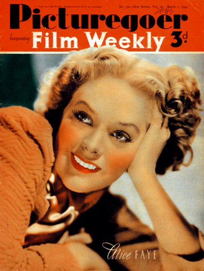 Alice Faye 1915-1998, actriz estadounidense, 1941 de Unbekannt