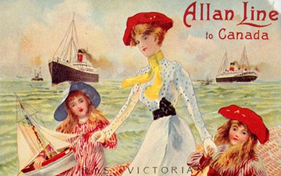 Línea Allan a Canadá, R.M.S. Victorian, c1910 de Unbekannt