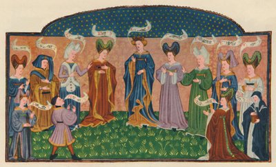 Figuras Alegóricas en Traje de Corte, 1445 de Unbekannt