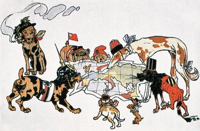 Caricatura alegórica de la Primera Guerra Mundial de Unbekannt