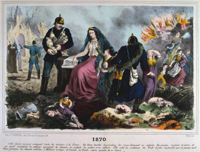 Alegoría de Francia de 1870, guerra franco-prusiana, 1870-1871 de Unbekannt