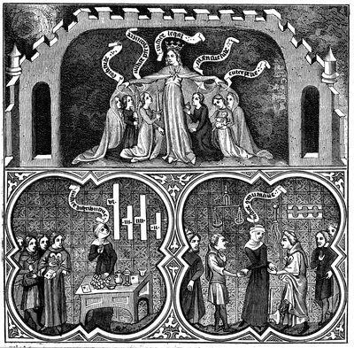 Alegoría de la justicia, de la Ética de Aristóteles de Unbekannt