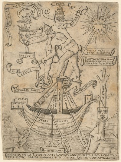 Alegoría del Emperador y el Papa, c. 1495 de Unbekannt