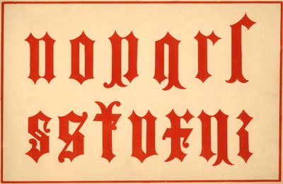 Alfabeto, letras arcaicas, minúsculas de Unbekannt