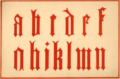 Alfabeto, letras a-n, minúsculas de Unbekannt