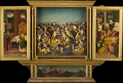 Retablo con escenas de la vida de la Virgen, alemán, 1548 de Unbekannt